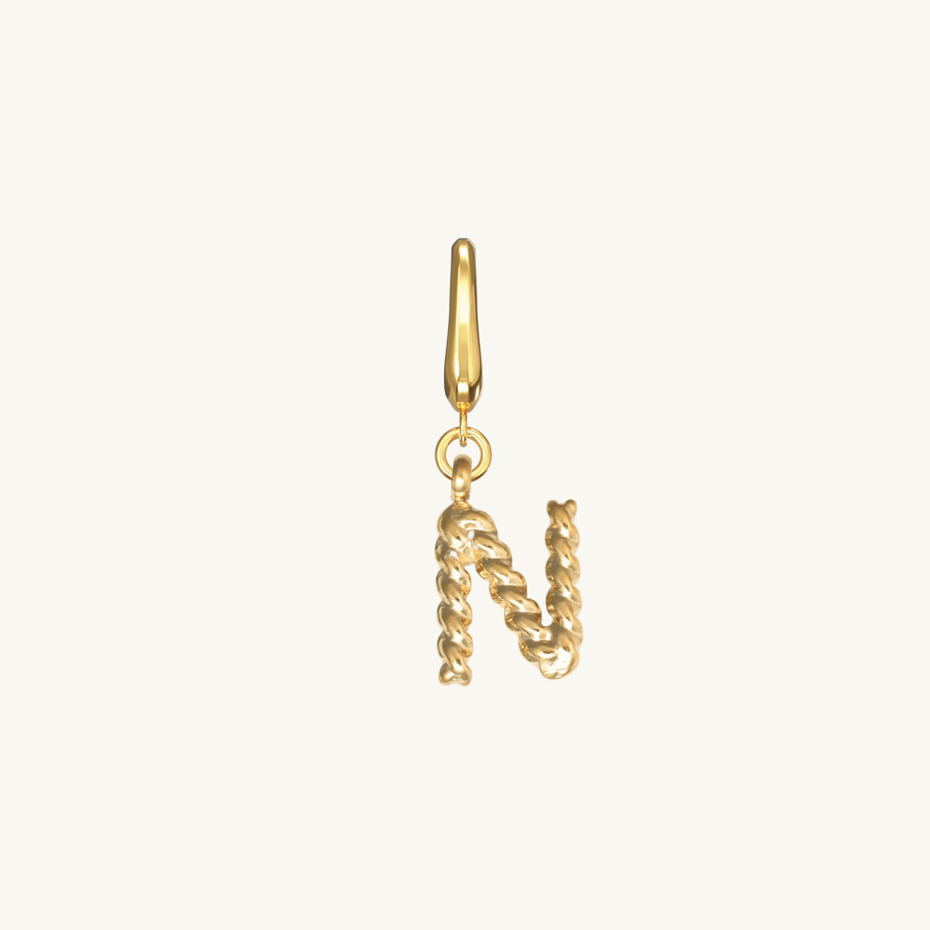 Rope Initial Charm