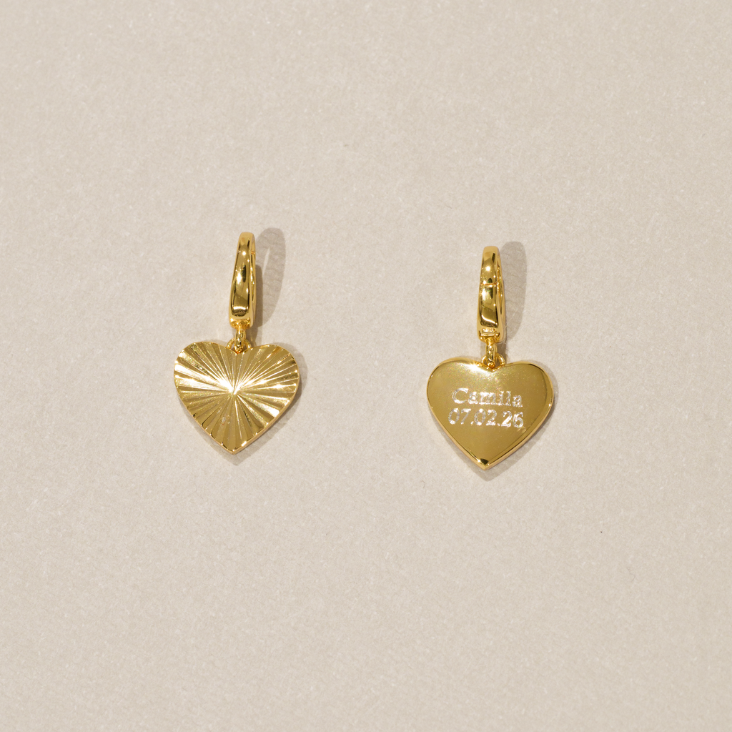 Fluted Heart Clip Charm