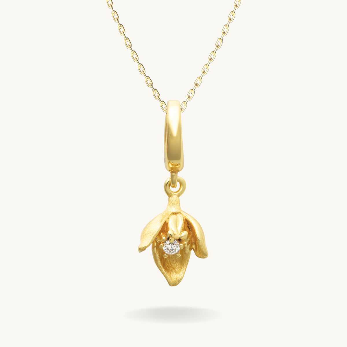 Snowdrop Birth Flower Necklace - January By Lumine