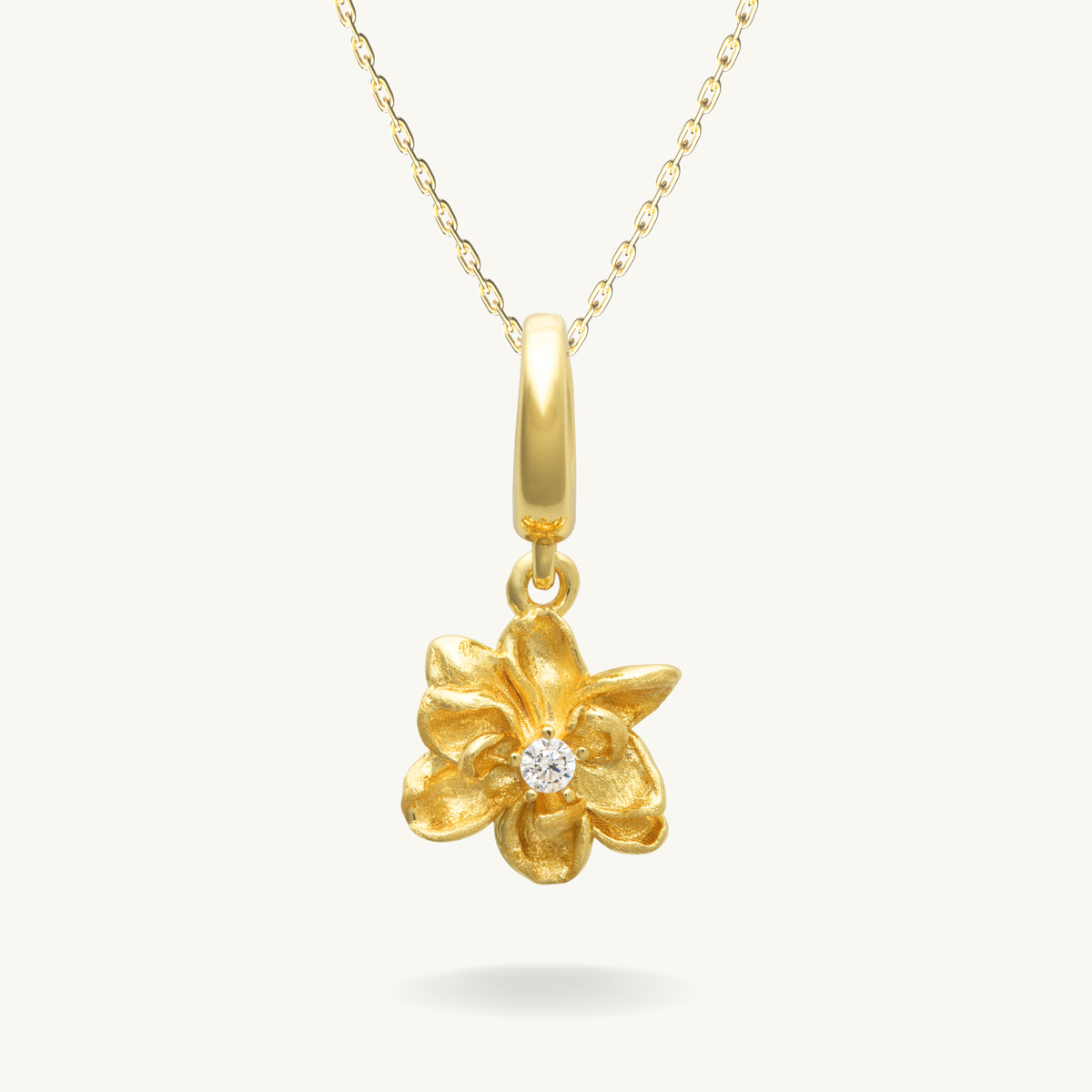 Water Lily Birth Flower Necklace - July By Lumine