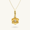 Poppy Birth Flower Necklace - August By Lumine