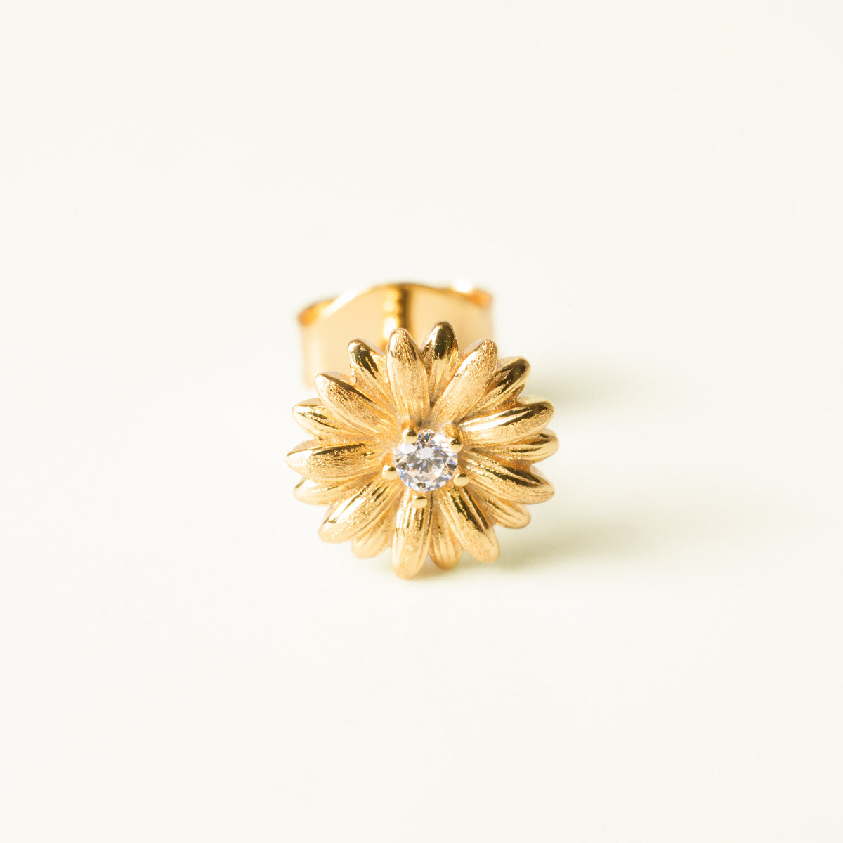 Daisy Birth Flower Earrings - April styled view By Lumine