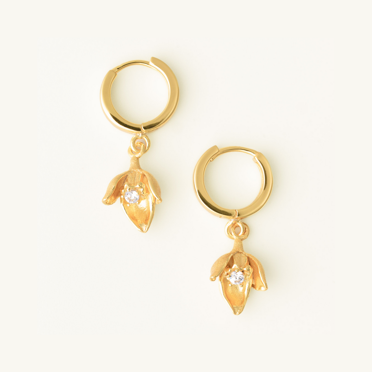 Snowdrop Birth Flower Earrings - January By Lumine