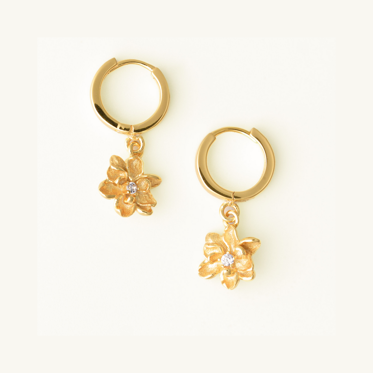 Water Lily Birth Flower Earrings - July By Lumine