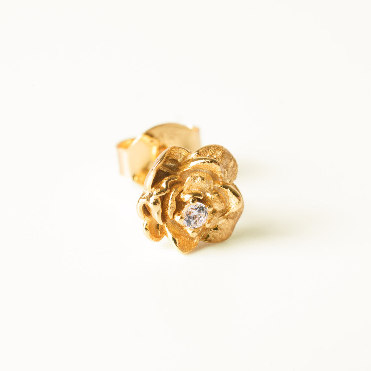 Rose Birth Flower Earrings - June styled view By Lumine