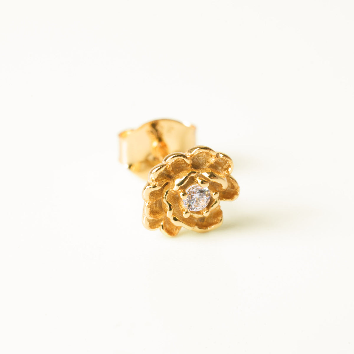 Peony Birth Flower Earrings - November styled view By Lumine