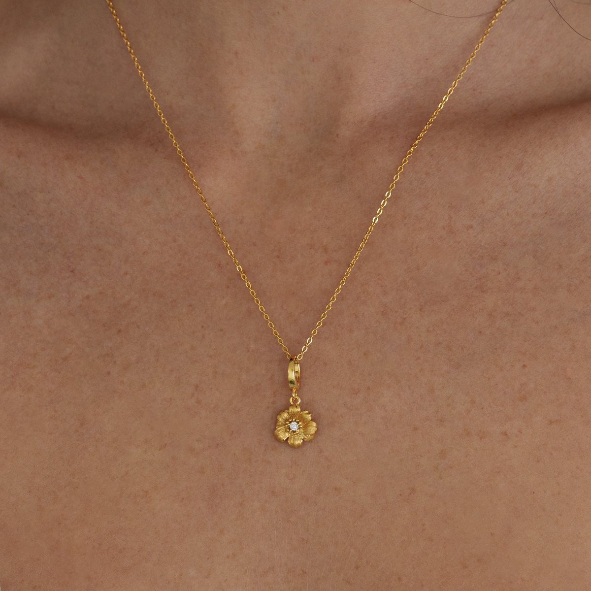 Cosmos Flower Charm