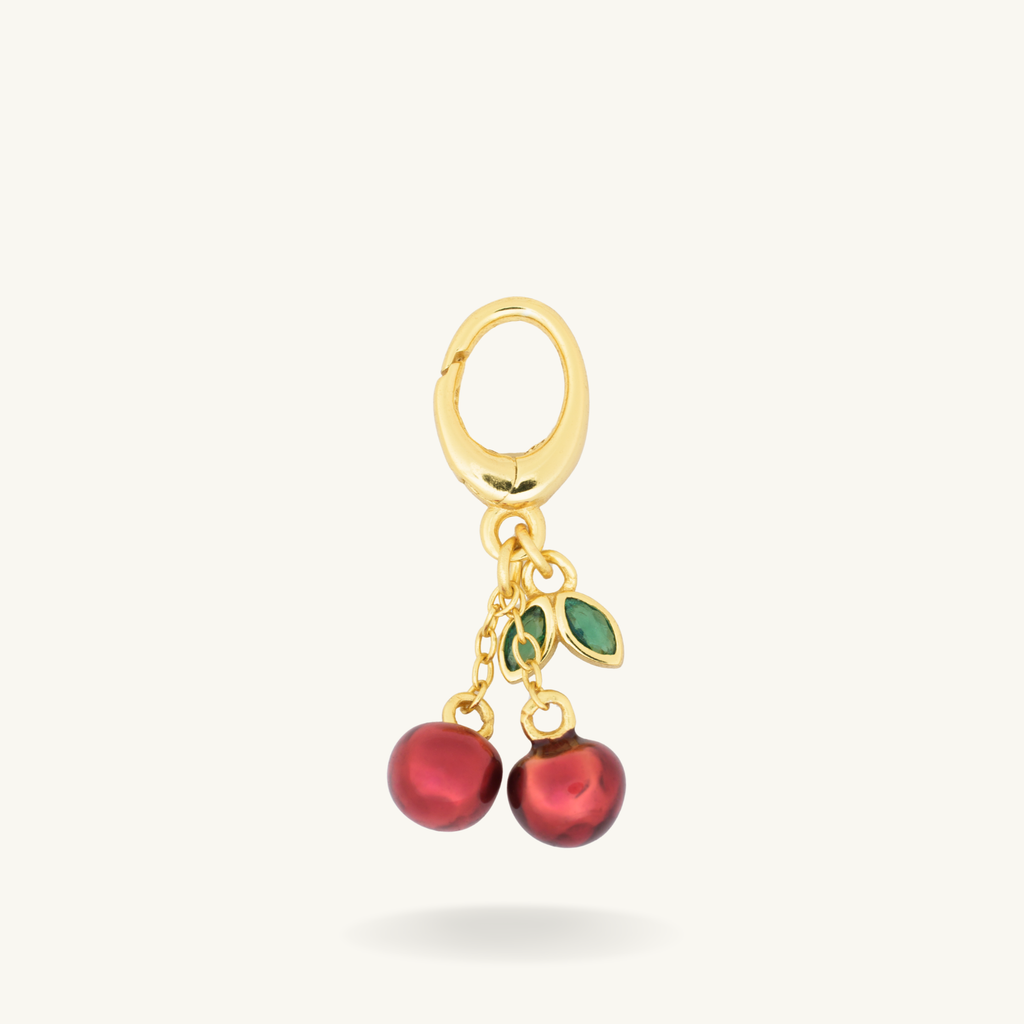 Cherry Fruit Necklace alternate angle By Lumine