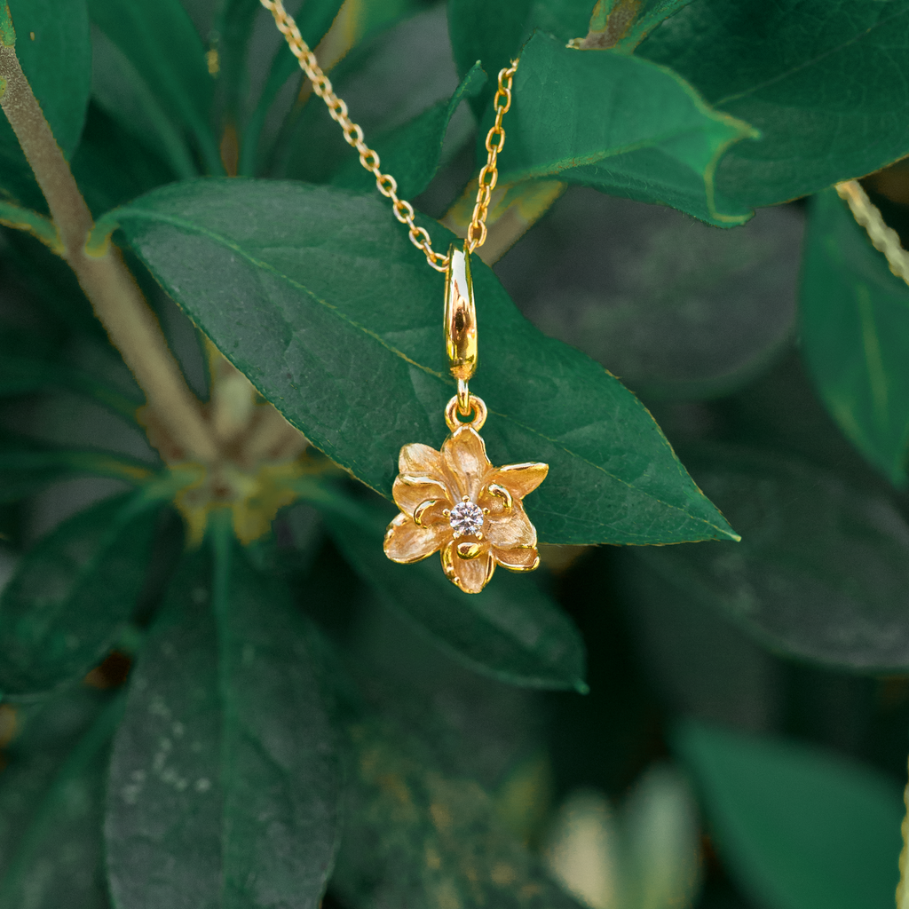 Water Lily Flower Charm