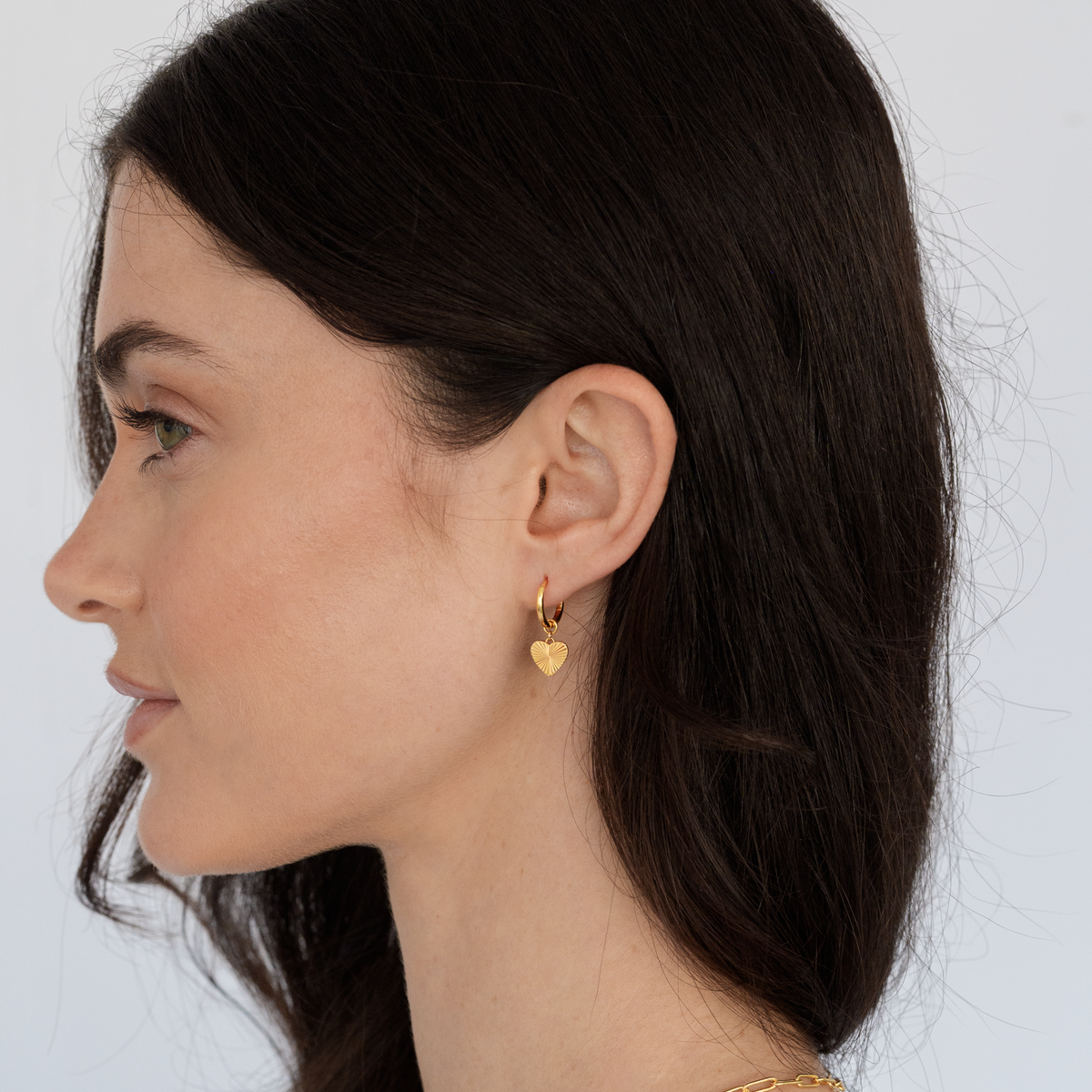 Fluted Heart Earrings