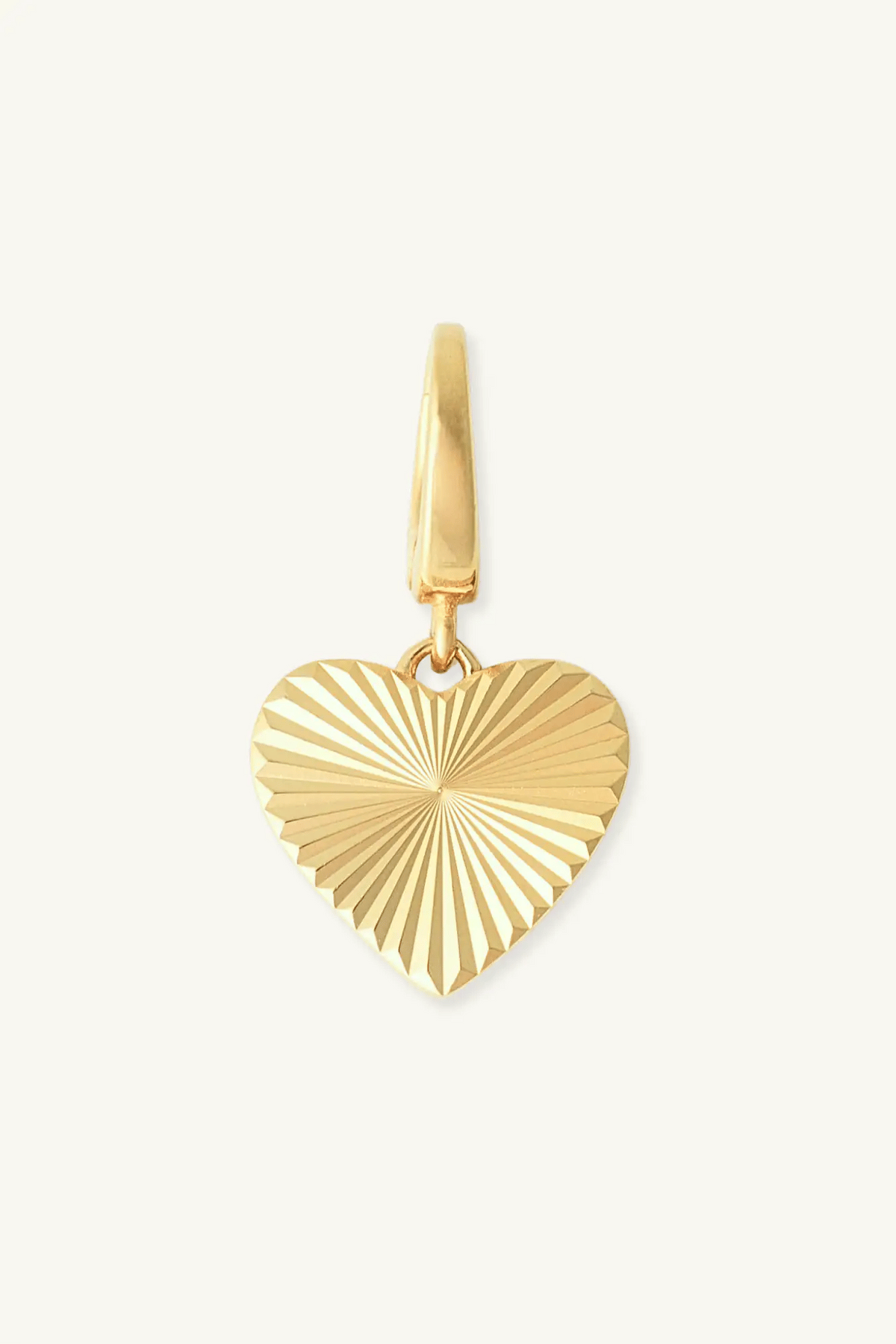 Fluted Heart Clip Charm