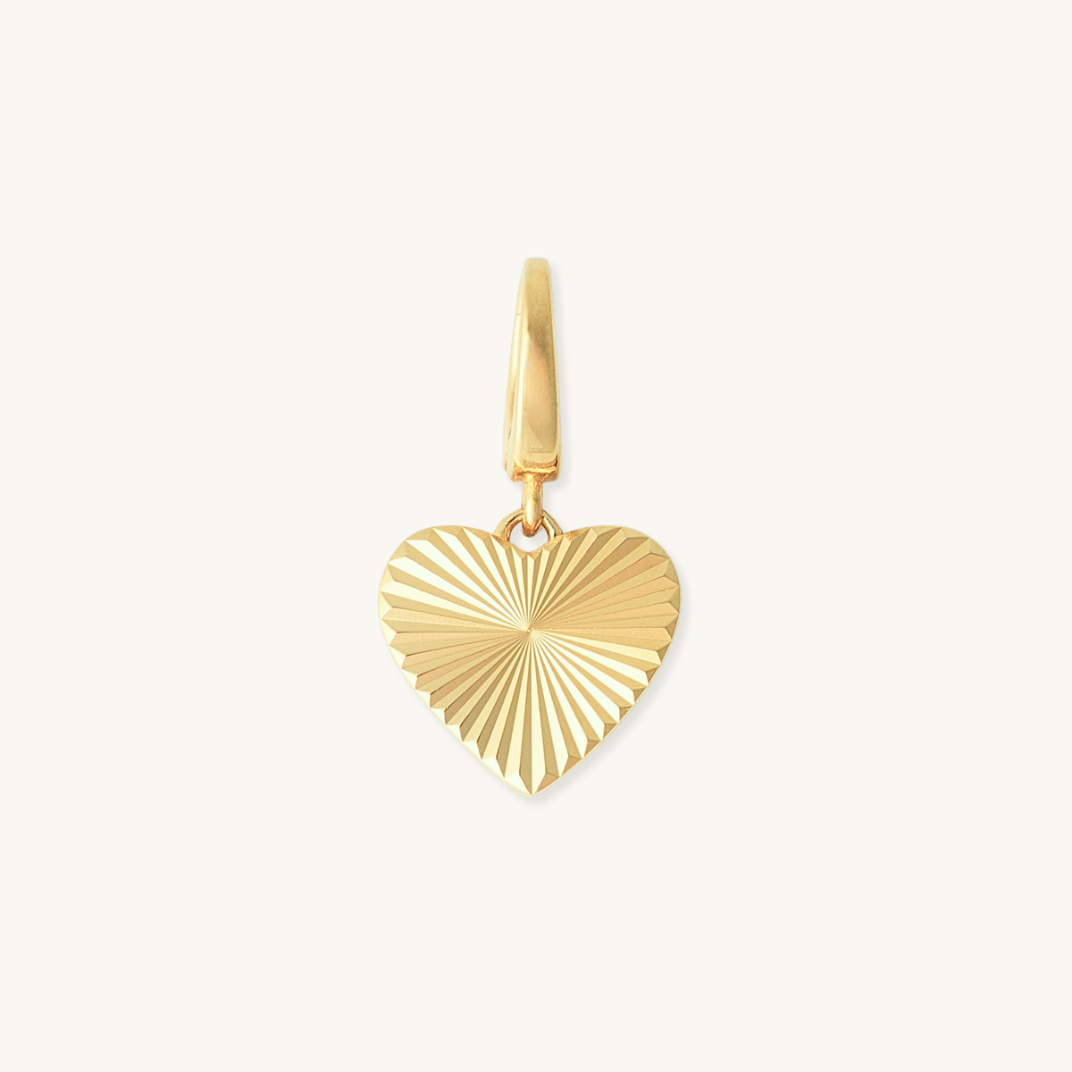 Fluted Heart Clip Charm By Lumine