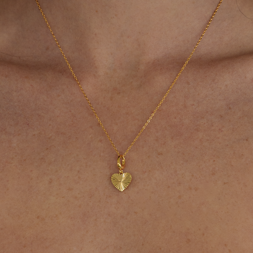 Fluted Heart Clip Charm