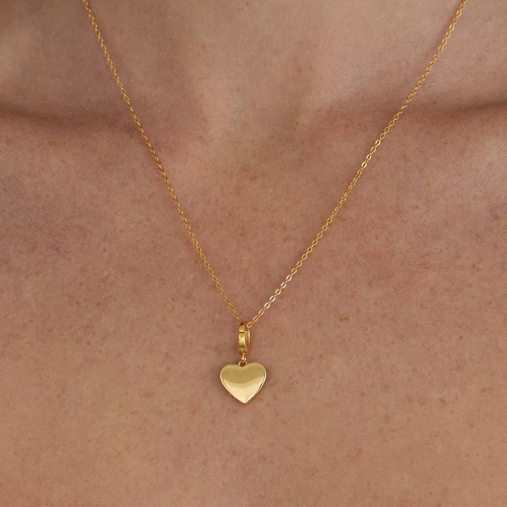 Fluted Heart Clip Charm