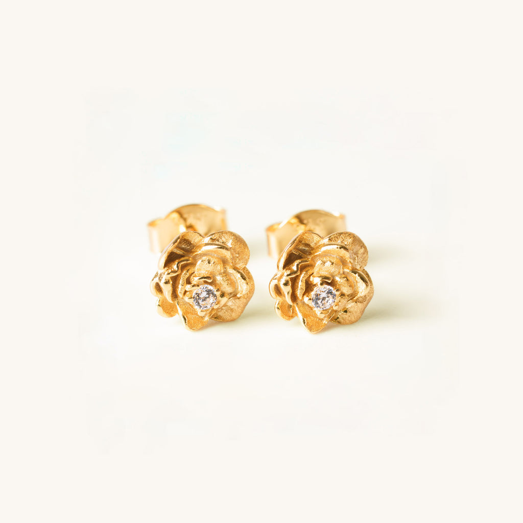 Rose Birth Flower Earrings - June By Lumine